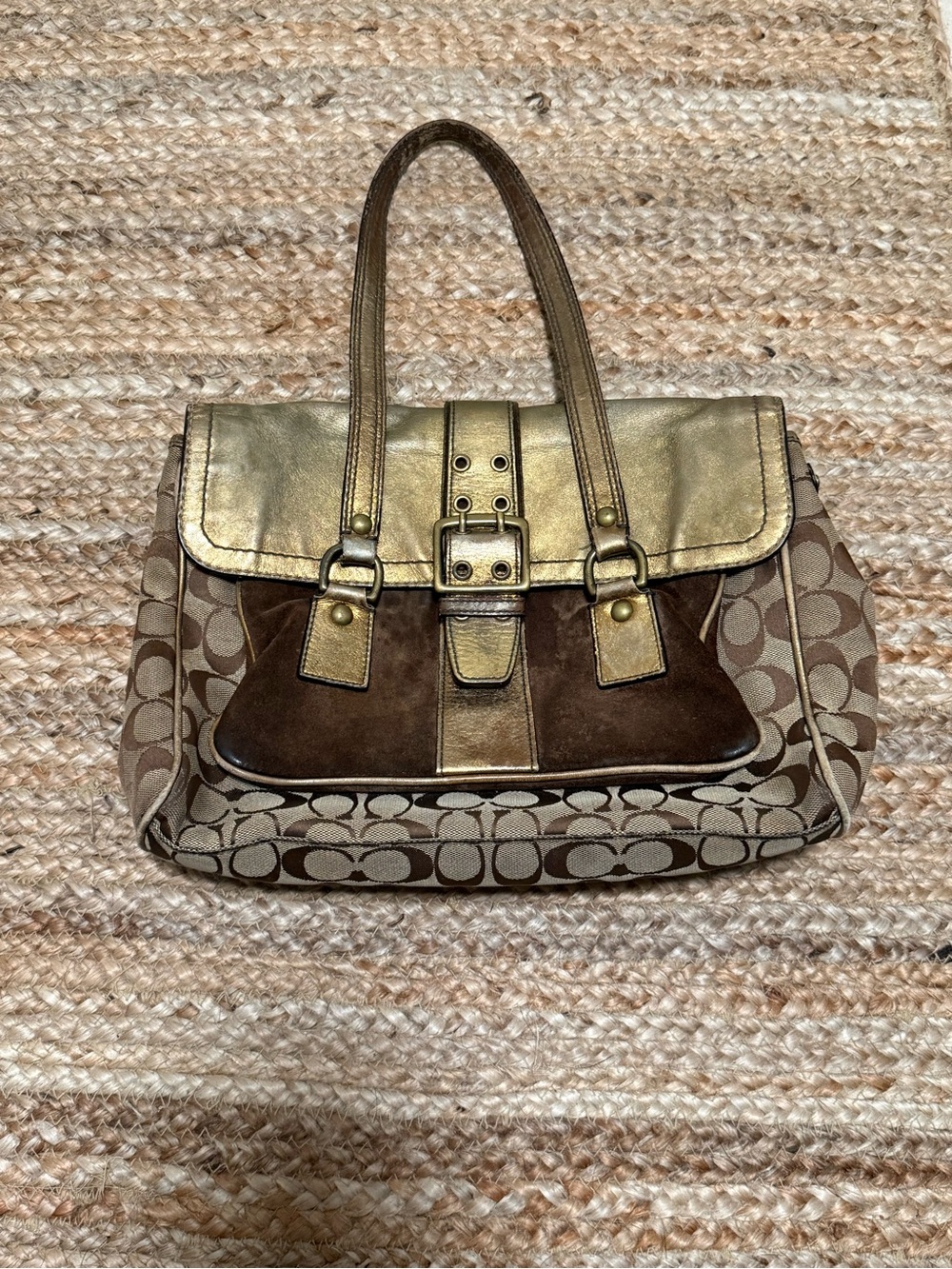 Vintage Y2K Coach Signature SoHo Tote